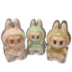 Labubu Transparent Protective Backpack Case Black 4