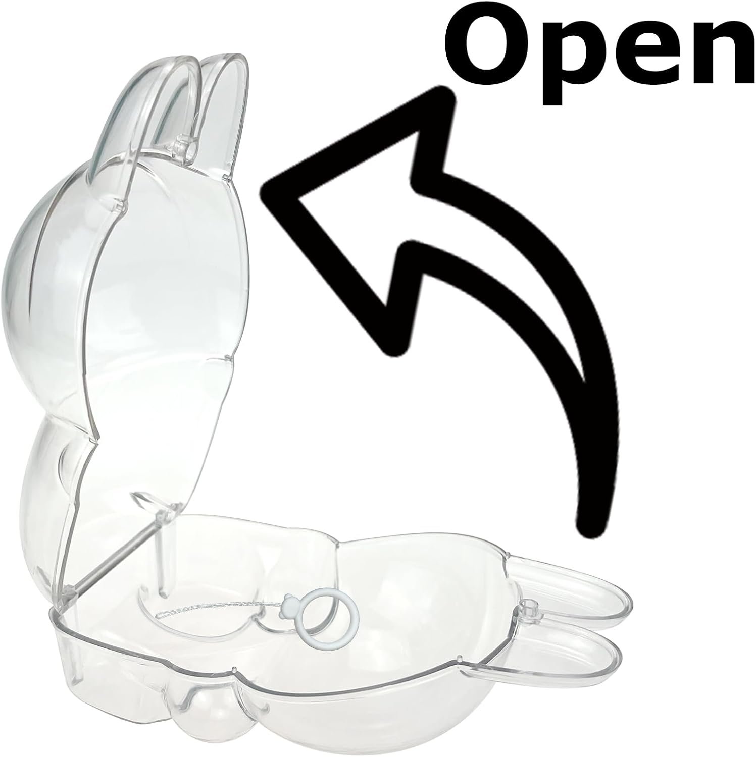 Labubu Transparent Protective Backpack Case Black 5