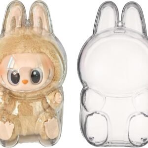 Labubu Transparent Protective Backpack Case Black 6