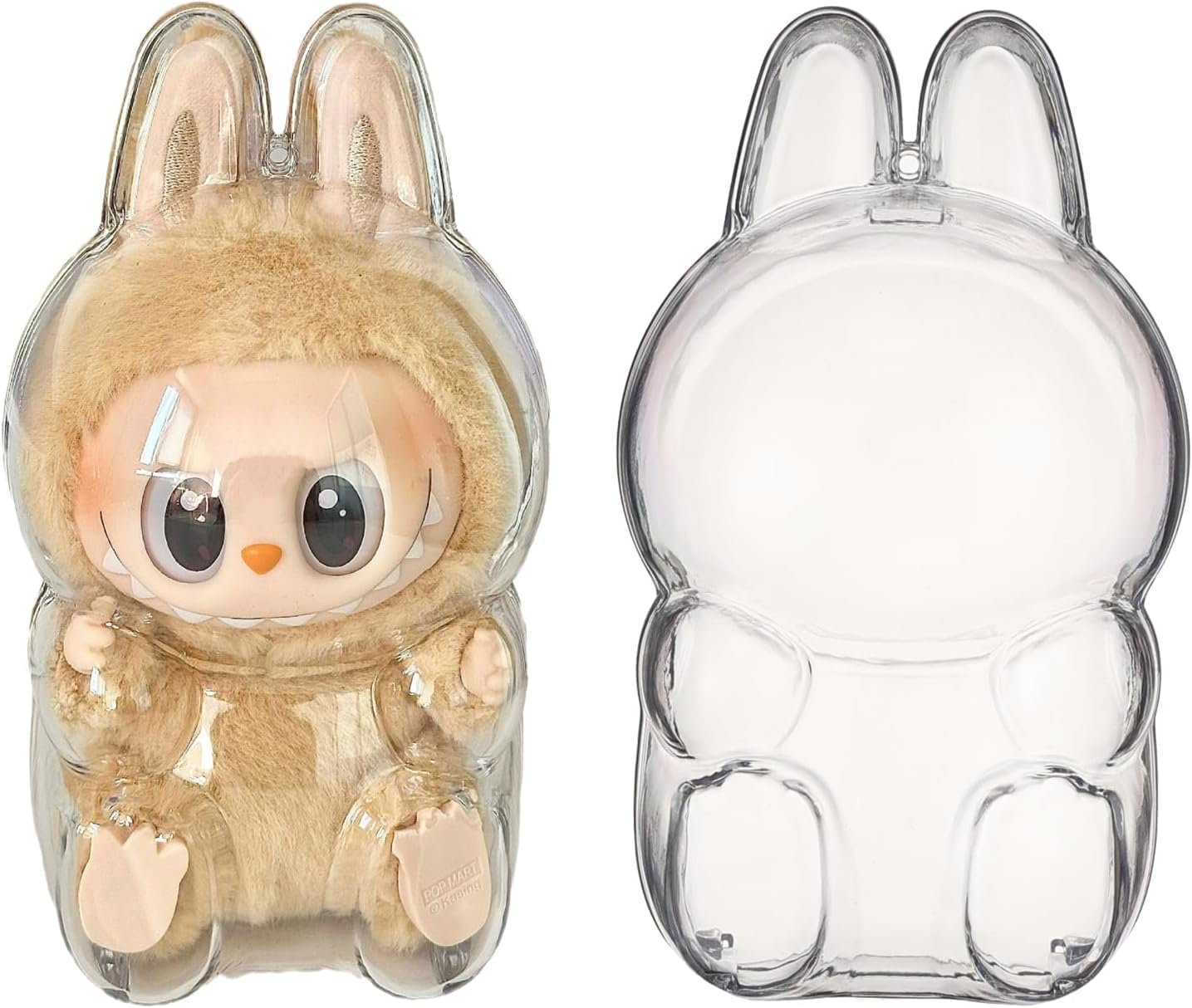 Labubu Transparent Protective Backpack Case Black 6