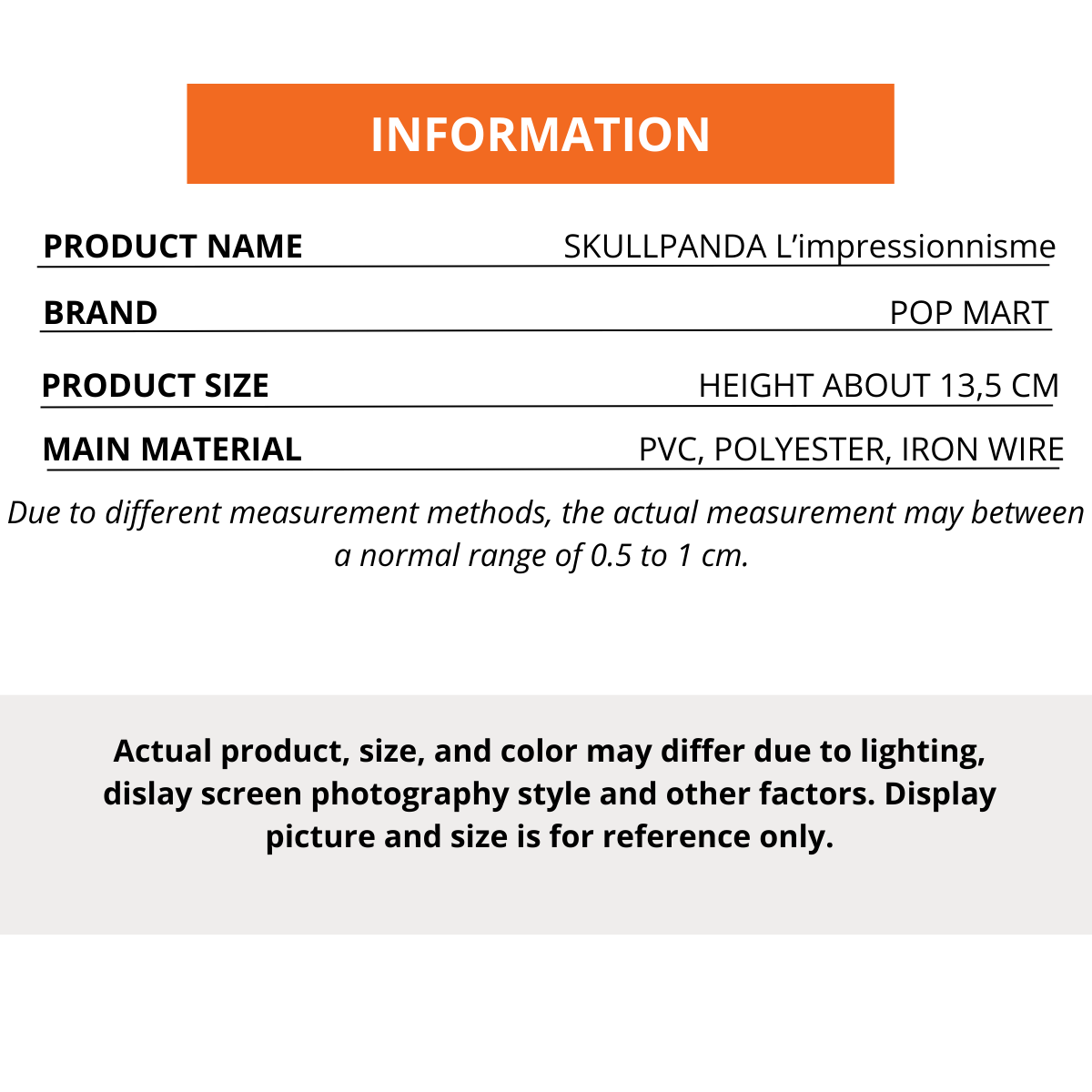 skullpanda impresionissme product specifications