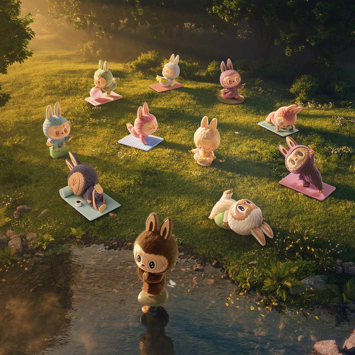 The Monsters Lazy Yoga Series Figures Blind Box