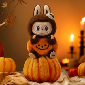 Happy Halloween Party Series Sitting Pumpkin Vinyl Plush Doll Pendant 15 Cm 2