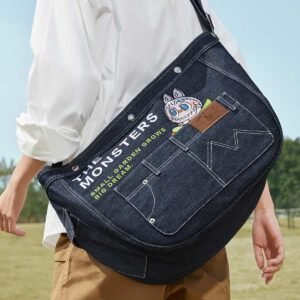 The Monsters Fall In Wild Series Denim Messenger Bag 3