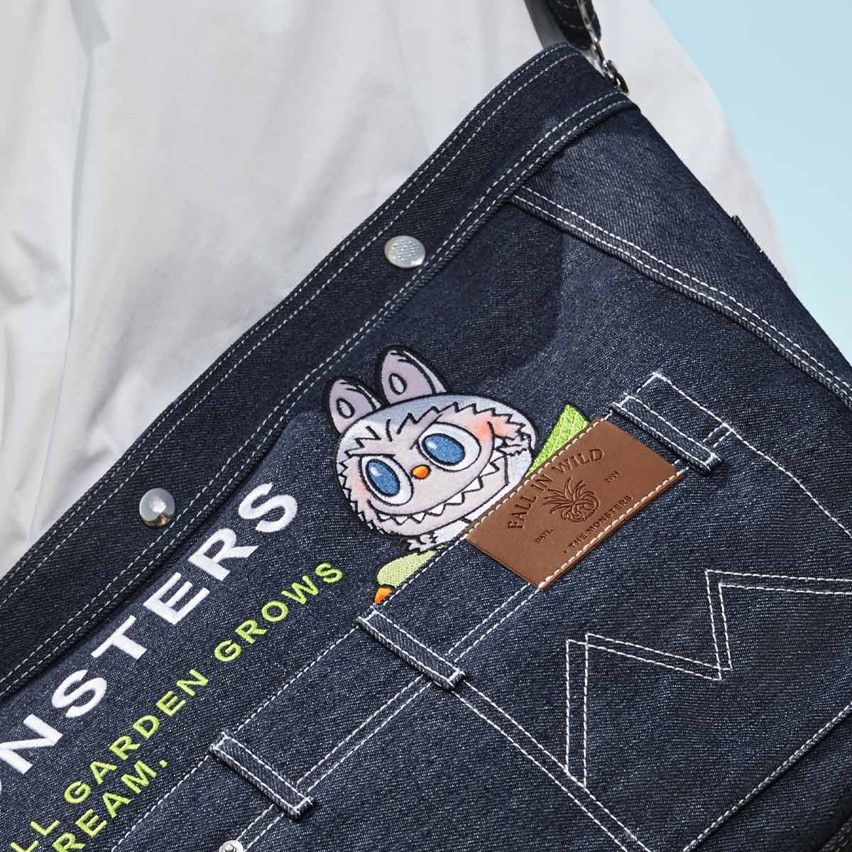The Monsters Fall In Wild Series Denim Messenger Bag 4