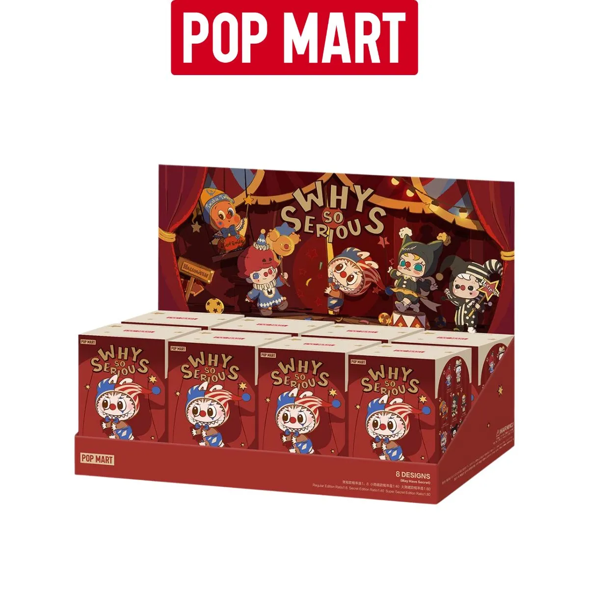 POP MART WHY SO SERIOUS karaktärer blind box 6 6